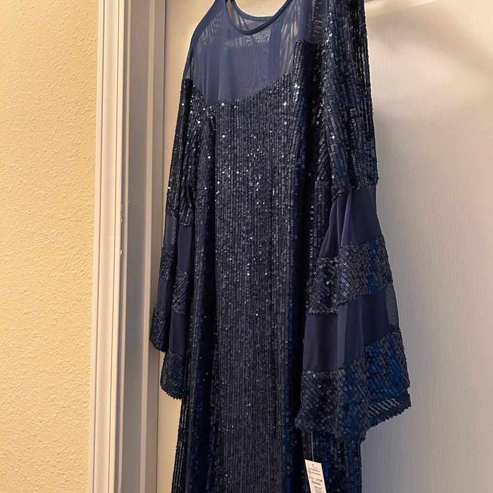 Blue Sequins Women’s Dress - Picture 3 of 3